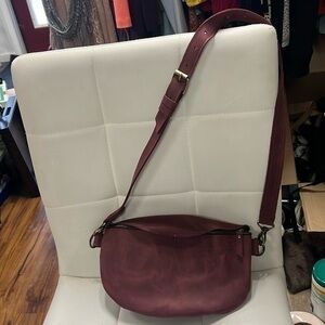 Burgundy Crossbody non-branded bag